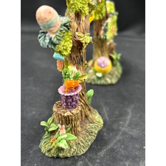 Vintage Easter Resin Welcome Arch With Bunny Eggs & Flowers Hand-Painted Decorat - Picture 2 of 10